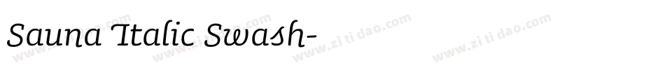 Sauna Italic Swash字体转换